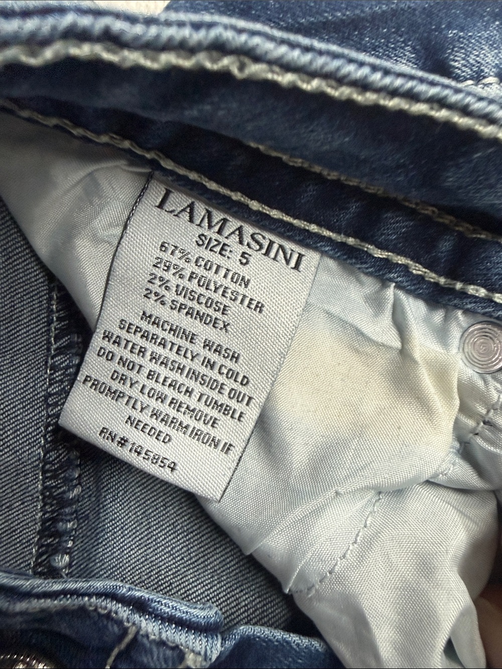Embellished Dark Blue Skinny Women’s Jeans with Decorative Pocket - Picture 3 of 3